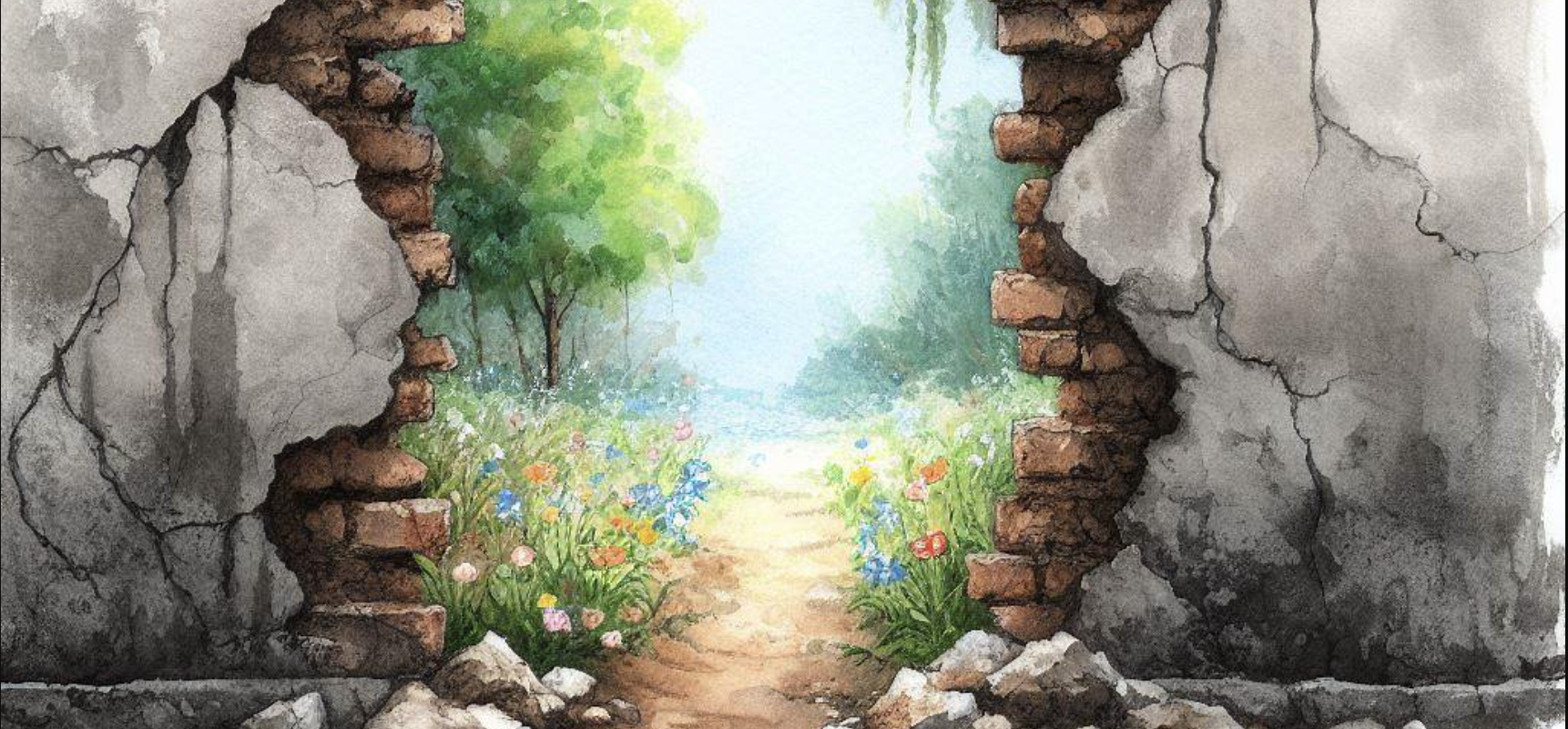 A depiction of the wall